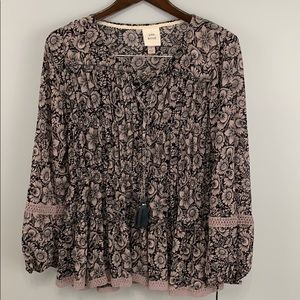 Knox Rose BOHO top-blouse sz Small NWT
